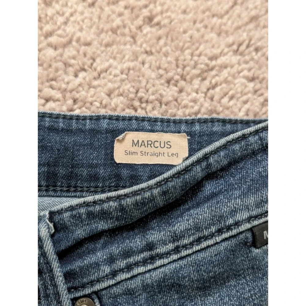 Mavi Marcus Slim Straight Leg Jeans Mens 33x32 (Fits 33x30) Blue Denim Med Wash - Picture 10 of 15